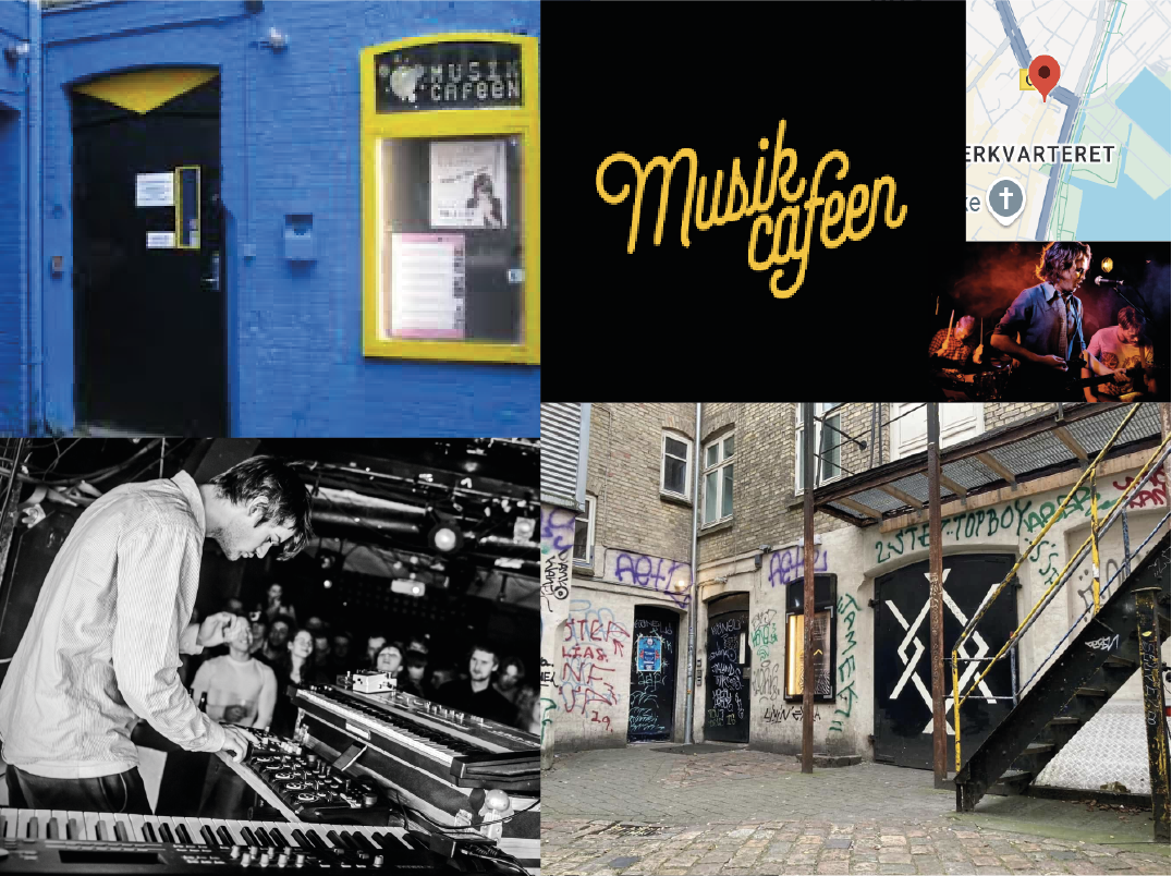 Billeder af og fra den gamle musikcafe